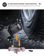 YELANGU L4X Kamera 3-Rad Dolly II Electric Track Slider 3-Rad Video Riemenscheibe Rollendes Dolly Auto mit Fernbedienung für DSLR / Heim-DV-Kameras, GoPro, Smartphones, Last: 3 kg (grau) – Bild 8