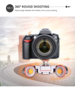 YELANGU L4X Kamera 3-Rad Dolly II Electric Track Slider 3-Rad Video Riemenscheibe Rollendes Dolly Auto mit Fernbedienung für DSLR / Heim-DV-Kameras, GoPro, Smartphones, Last: 3 kg (grau) – Bild 9