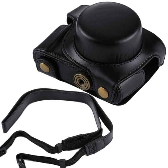 Ganzkörper-Kameratasche aus PU-Leder mit Trageriemen für Panasonic Lumix GF7 / GF8 / GF9 (12-32 mm / 14-42 mm Objektiv), For Lumix GF7 – Bild 5