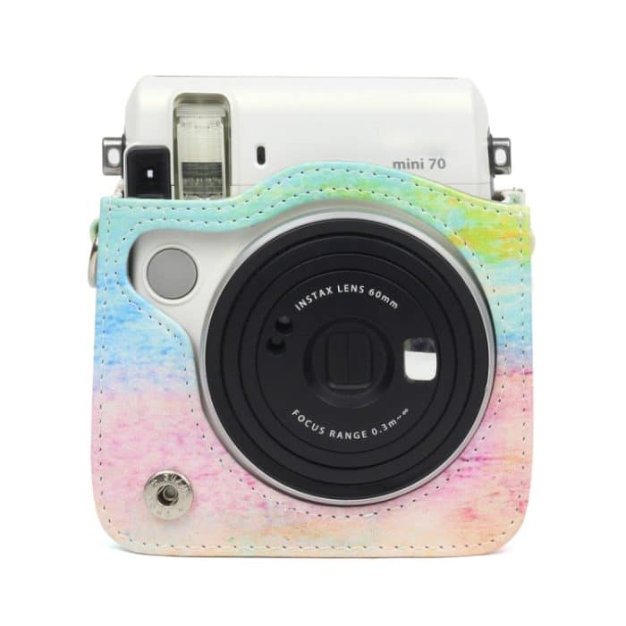 Regenbogen Ölgemälde Muster PU Leder Schutzkamera Fall Tasche Für FUJIFILM Instax Mini70 Kamera – Bild 2