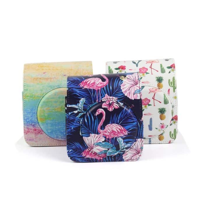 Regenbogen Ölgemälde Muster PU Leder Schutzkamera Fall Tasche Für FUJIFILM Instax Mini70 Kamera – Bild 6