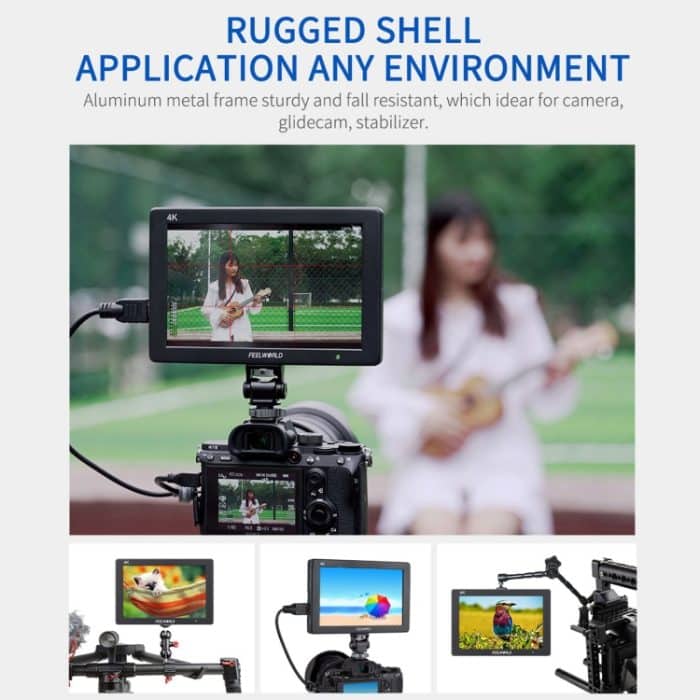 FEELWORLD T7 PLUS 7 Zoll 3D LUT DSLR-Kamera-Feldmonitor mit Waveform 4K HDMI-Aluminiumgehäuse, T7 PLUS – Bild 3