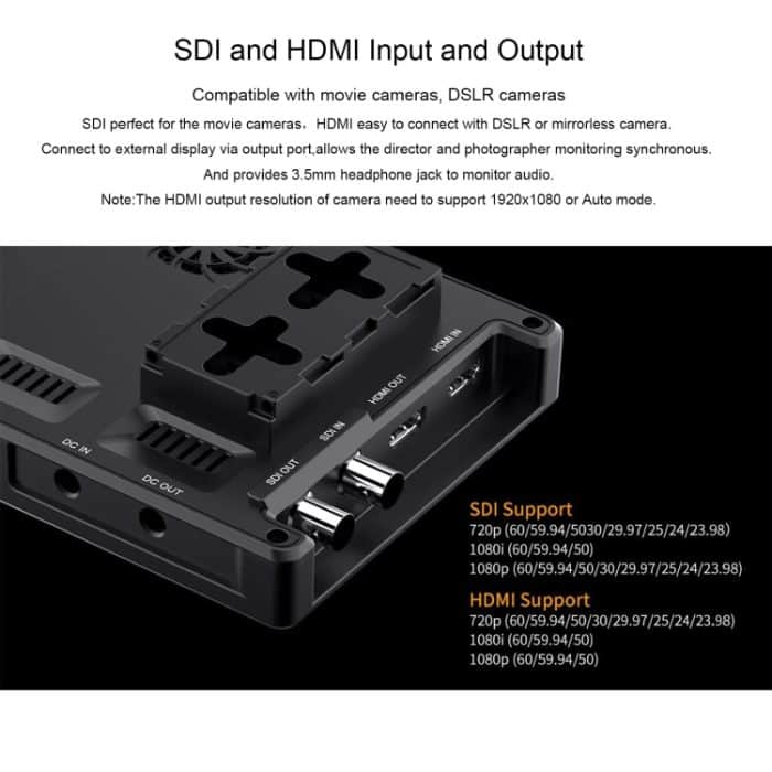 FEELWORLD SH7 7-Zoll ultraheller 2200nit On-Camera-Monitor SDI HDMI Cross Conversion – Bild 16