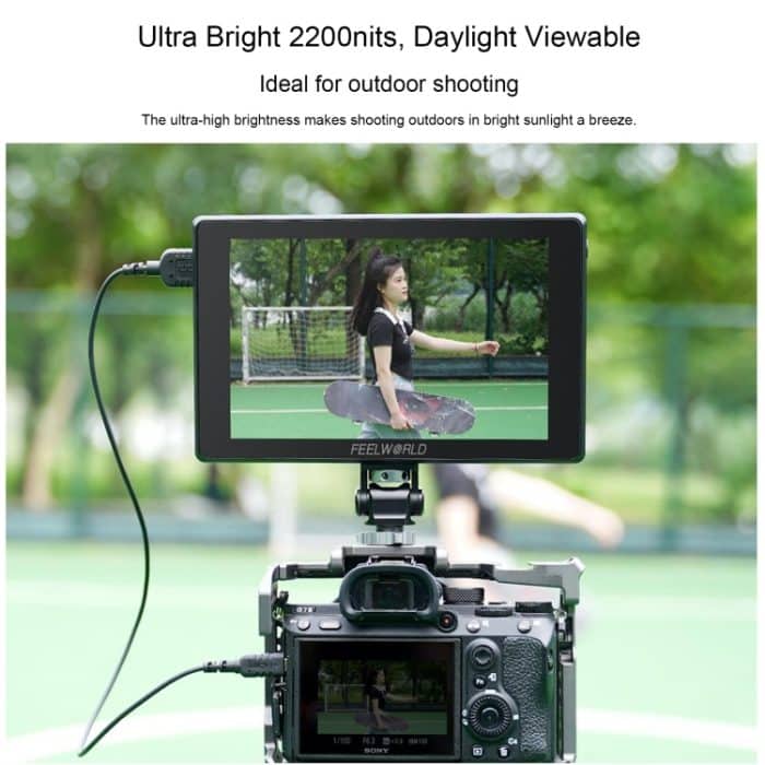FEELWORLD SH7 7-Zoll ultraheller 2200nit On-Camera-Monitor SDI HDMI Cross Conversion – Bild 5