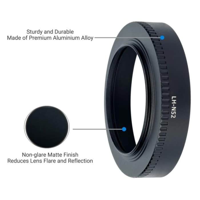 LH-N52 Lens Hood Shade for Nikon Z 28mm F2.8/Z 40mm F2 lens, LH-N52 – Bild 3
