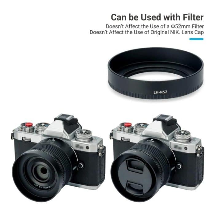 LH-N52 Lens Hood Shade for Nikon Z 28mm F2.8/Z 40mm F2 lens, LH-N52 – Bild 5