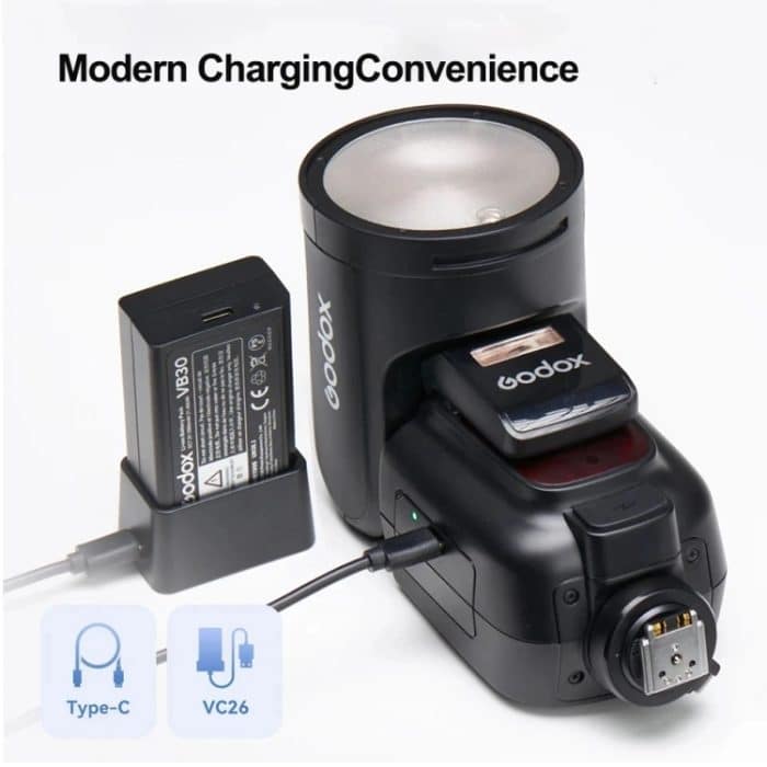 Godox V1Pro TTL Li-Ionen-Blitzlicht mit rundem Kopf – Bild 3