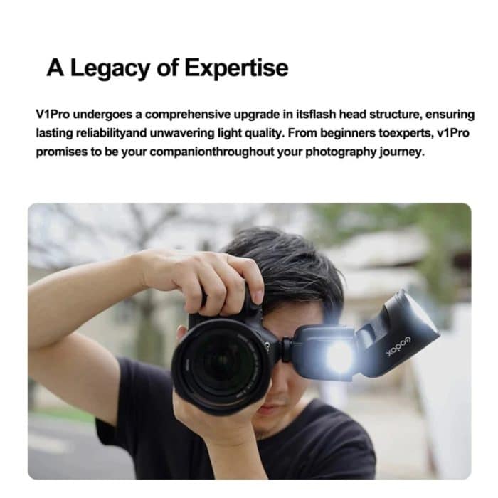 Godox V1Pro TTL Li-Ionen-Blitzlicht mit rundem Kopf – Bild 6