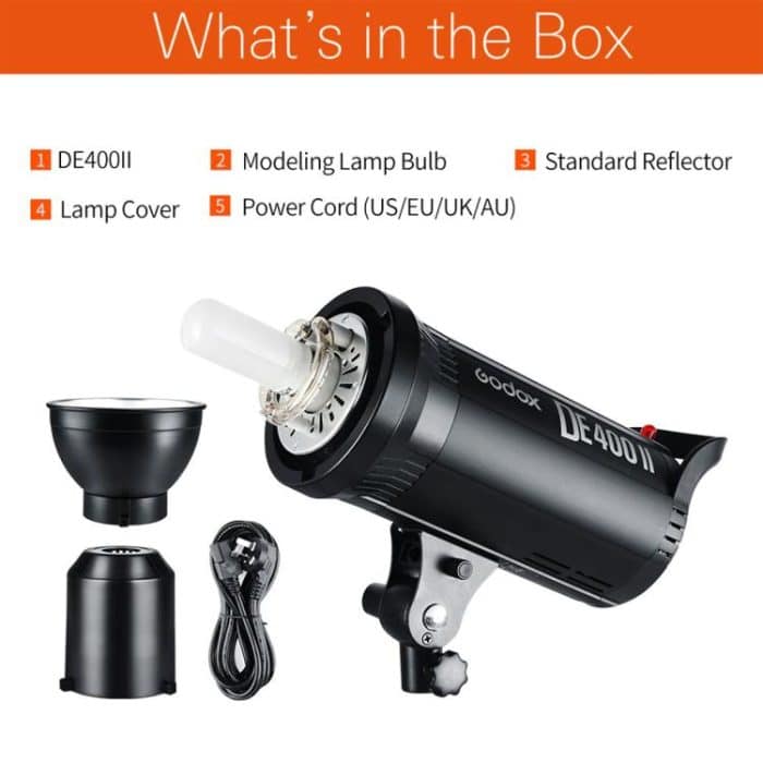 Godox DE400II 400Ws Studio-Blitzlicht Strobe Lampe Kopf Bowens Mount Speedlight, DE400II – Bild 7