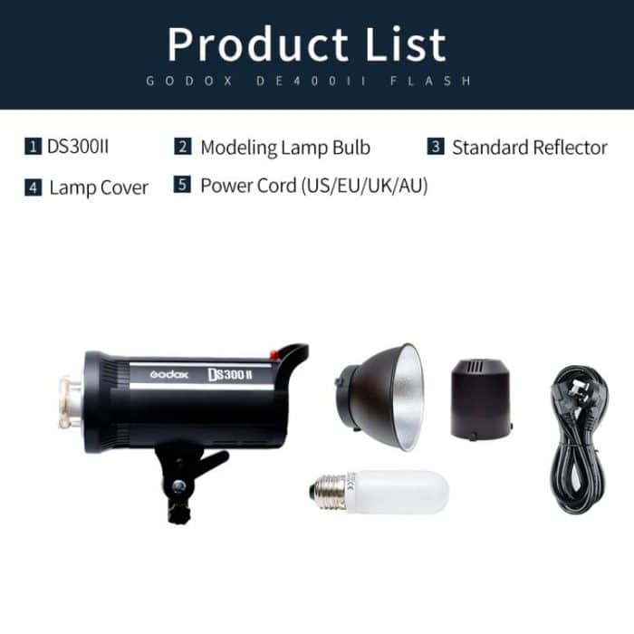 Godox DS300II 300Ws Studio-Blitzlicht Strobe-Lampenkopf Bowens Mount Speedlight, DS300II – Bild 6