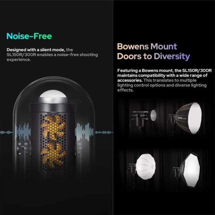 Godox SL150R RGB-LED-Videoleuchte, 165 W, CRI/TLCI 97+, COB-Monolicht, Bowens-Montierung, Studio-Fotoleuchte, SL150R – Bild 9