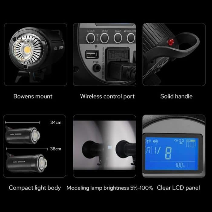 Godox SK400II-V Studioblitz-Fotolicht 400Ws Bowens-Montierung Monolight-Licht – Bild 9