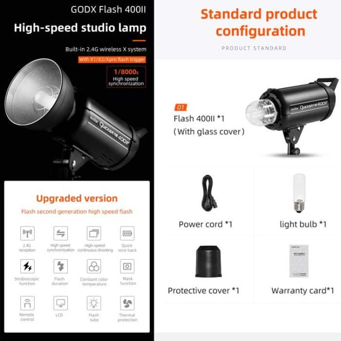 Godox Quicker 400IIM Studio-Blitzlicht 400Ws Bowens-Mount-Blitzlicht, Quicker 400IIM – Bild 5