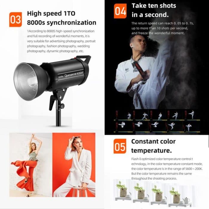 Godox Quicker 400IIM Studio-Blitzlicht 400Ws Bowens-Mount-Blitzlicht, Quicker 400IIM – Bild 7