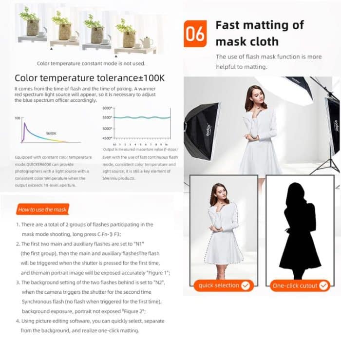 Godox Quicker 600IIM Studio-Blitzlicht 600Ws Bowens-Mount-Blitzlicht, Quicker 600IIM – Bild 8