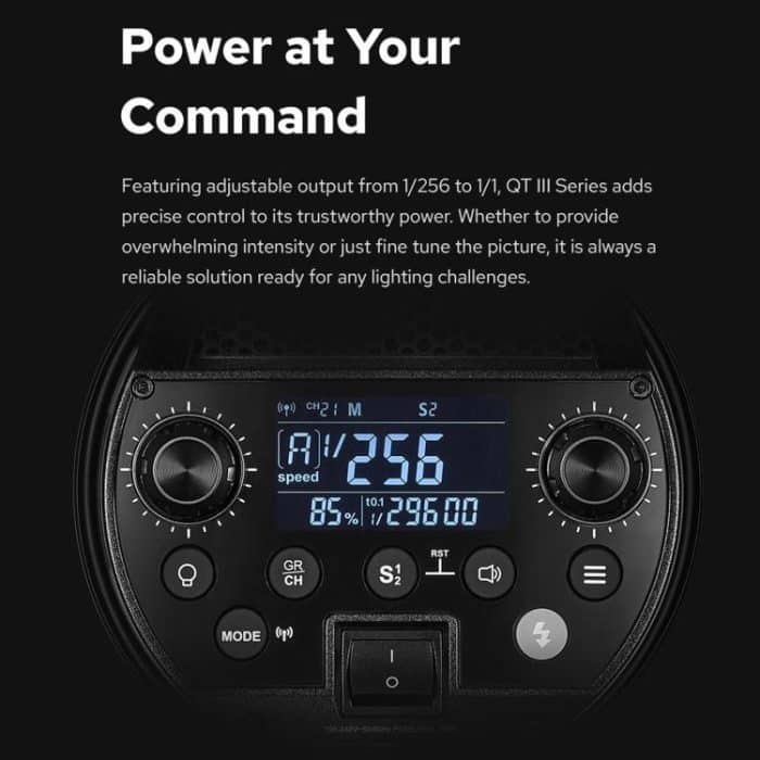 Godox QT400IIM Strobe Studio-Blitzlicht 400Ws Bowens-Montierung Hochgeschwindigkeits-Blitz, QT400III – Bild 7