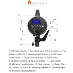 Godox Gemini GS300II Studio-Blitzlicht 300Ws Bowens-Mount-Blitzlicht, Gemini GS300II – Bild 6