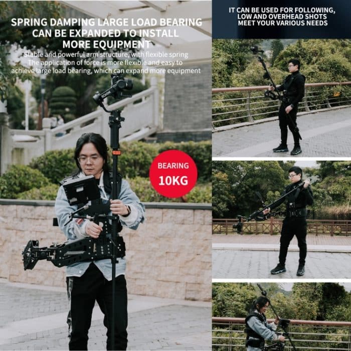 YELANGU B400 Dreiachsiges, stoßdämpfendes Armweste-stabilisierendes Kameraunterstützungssystem Easy Rig, B400 – Bild 4