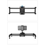 YELANGU L140T-A 40 cm Kohlefaser-Gleitschiene mit Telefonklemme und Kugelkopfadapter für Smartphones, L140T-A – Bild 10