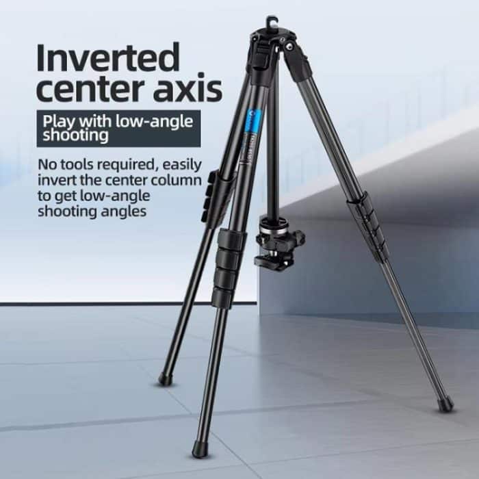 BEXIN TA255-BS30 Portable Collapsible Aluminum Alloy Camera Tripod with Head, TA255-BS30 – Bild 6