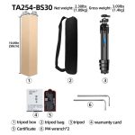BEXIN TA254-BS30 Portable Collapsible Aluminum Alloy Camera Tripod with Head, TA254-BS30 – Bild 12