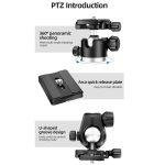 BEXIN TA254-BS30 Portable Collapsible Aluminum Alloy Camera Tripod with Head, TA254-BS30 – Bild 8