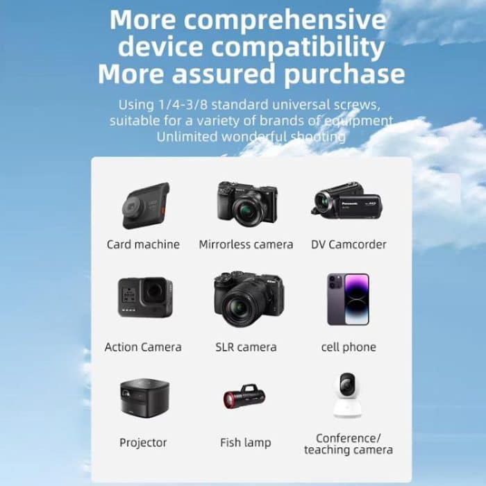 BEXIN RK294 Portable Collapsible Carbon Fiber Camera Tripod, RK294 – Bild 4