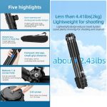 BEXIN RK264 Portable Collapsible Aluminum Alloy Camera Tripod, RK264 – Bild 3