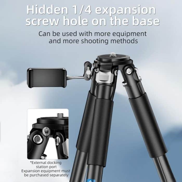 BEXIN RK264 Portable Collapsible Aluminum Alloy Camera Tripod, RK264 – Bild 7