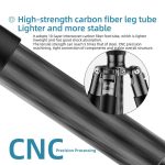 BEXIN W-334C Portable DSLR Camera 2 in 1 Carbon Fiber Tripod Detachable Monopod, W-334C – Bild 4