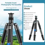 BEXIN W-334C Portable DSLR Camera 2 in 1 Carbon Fiber Tripod Detachable Monopod, W-334C – Bild 5