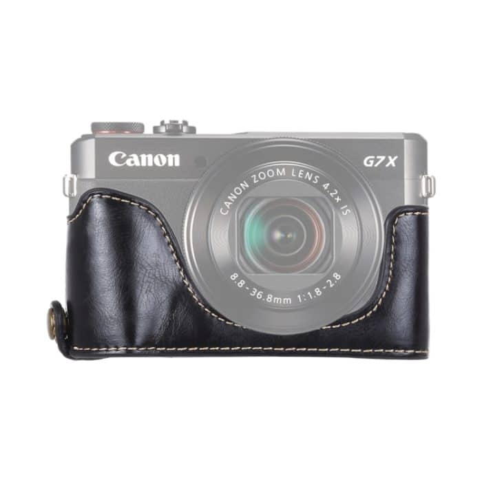 1/4-Zoll-Gewinde PU-Leder-Kamera-Halbgehäusebasis für Canon G7 X Mark II, For Canon G7X2 – Bild 2