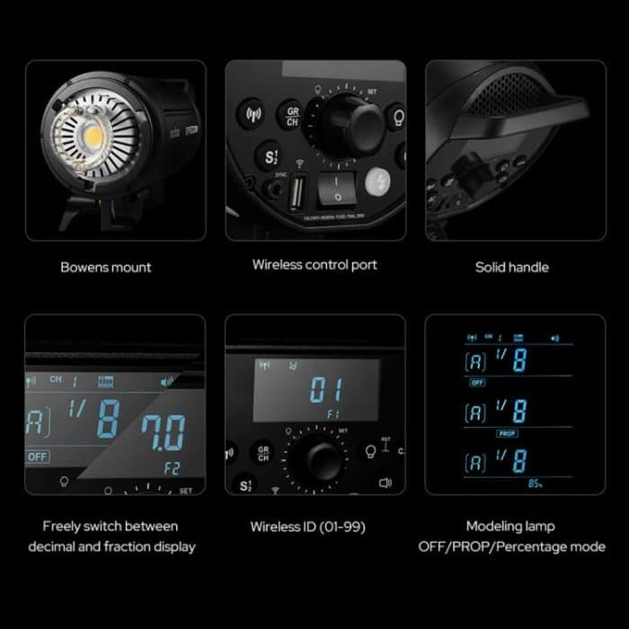 Godox DP600III-V Studioblitz-Fotolicht 600Ws 2,4G Wireless X-System Bowens-Montierungslicht, DP600III-V – Bild 7