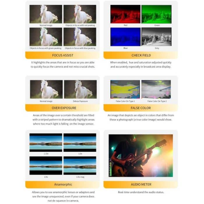 FEELWORLD D101 PLUS Dual 10,1 Zoll 4HE Rackmount-Monitor 4K HDMI SDI 1920 x 1200 IPS Monitor, D101 PLUS – Bild 8