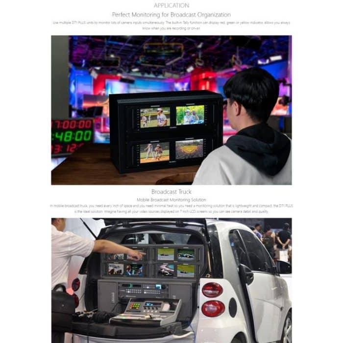 FEELWORLD D71 PLUS Dual 7 Zoll 3HE Rackmount-Monitor 4K HDMI SDI 1920 x 1200 IPS Monitor, D71 PLUS – Bild 10