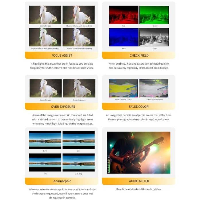 FEELWORLD T51 PLUS Dreifacher 5,5-Zoll-2HE-Rackmount-Monitor Full HD 3G-SDI 4KHDMI AV-Monitor, T51 PLUS – Bild 6