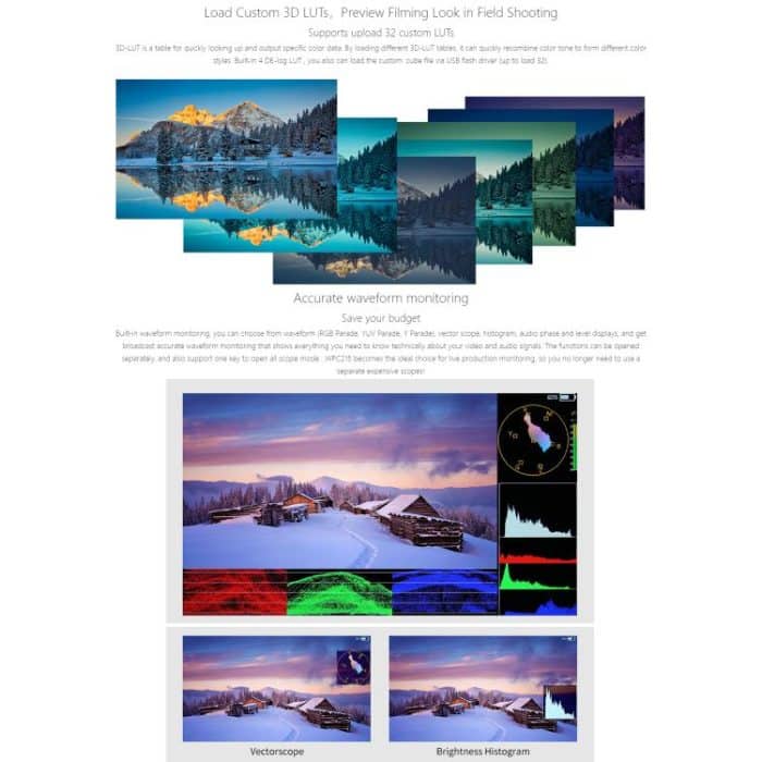 SEETEC WPC215 21,5 Zoll 1000nit Hochheller tragbarer Regiemonitor zum Mitnehmen Full HD 1920x1080 Monitor, WPC215 – Bild 10