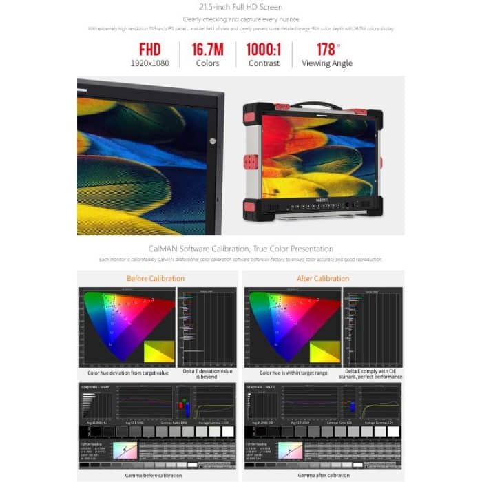 SEETEC P215 PRO-CO 21,5 Zoll 1000nit Hochheller Broadcast-Monitor Full HD 1920x1080Monitor, P215 PRO-CO – Bild 10