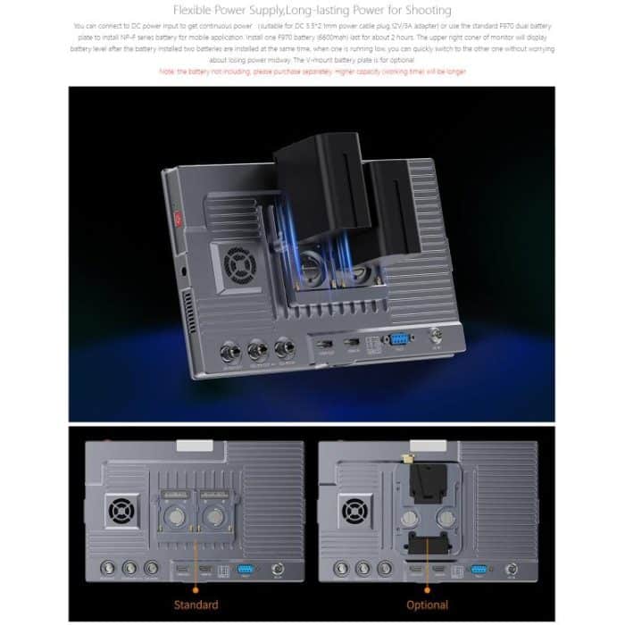 FEELWORLD S10 10,1 Zoll 12G SDI HDMI2.0 Kamera-Feldmonitor Hohe Helligkeit 1200nit Touchscreen-Monitor, S10 – Bild 21