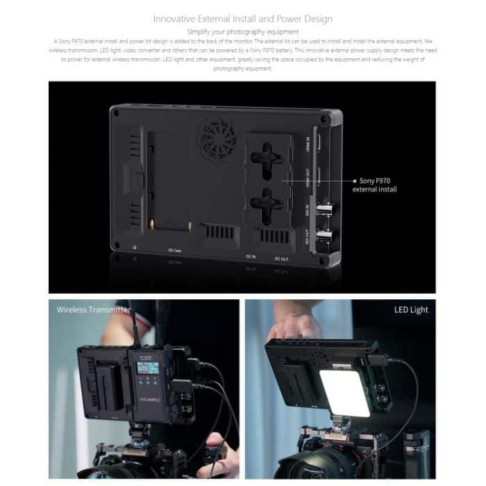 FEELWORLD SH7 7 Zoll Ultraheller 2200nit On-Camera-Monitor SDI HDMI Cross Conversion Monitor, SH7 – Bild 21