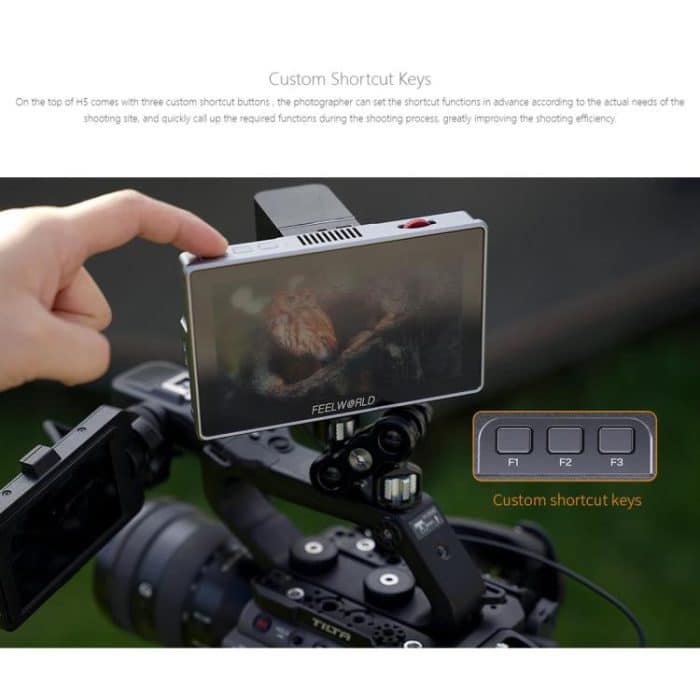FEELWORLD H5 5,5 Zoll 12G SDI HDMI 2.0 Kamera-Feldmonitor Hohe Helligkeit 1200nit Touchscreen-Monitor, H5 – Bild 11