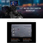 FEELWORLD H5 5,5 Zoll 12G SDI HDMI 2.0 Kamera-Feldmonitor Hohe Helligkeit 1200nit Touchscreen-Monitor, H5 – Bild 16