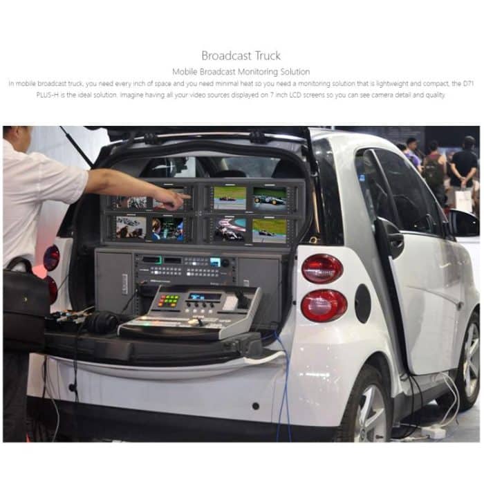 FEELWORLD D71 PLUS-H Dual 7 Zoll 3HE Rackmount-Monitor 4K HDMI 1920 x 1200 IPS Monitor, D71 PLUS-H – Bild 11