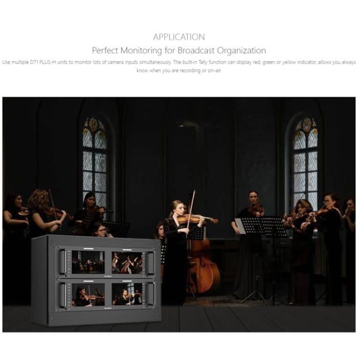 FEELWORLD D71 PLUS-H Dual 7 Zoll 3HE Rackmount-Monitor 4K HDMI 1920 x 1200 IPS Monitor, D71 PLUS-H – Bild 10