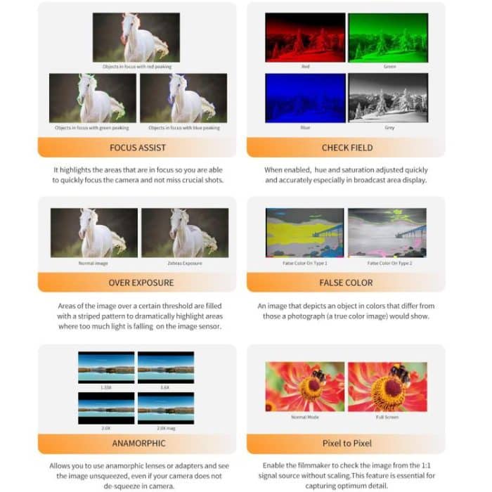 FEELWORLD F7 PLUS 7-Zoll-DSLR-Kamera-Feldmonitor Touchscreen 4K HDMI Hochheller 1200nit-Monitor, F7 PLUS – Bild 12