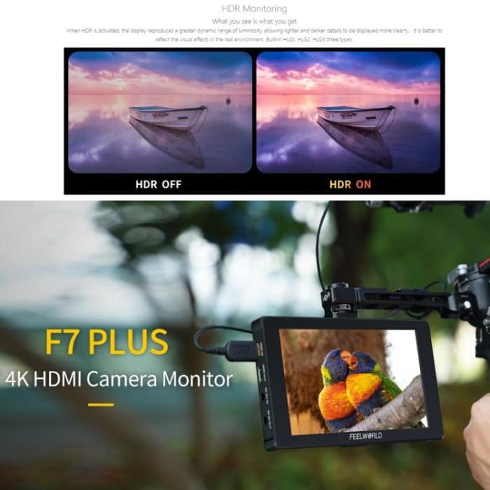 FEELWORLD F7 PLUS 7-Zoll-DSLR-Kamera-Feldmonitor Touchscreen 4K HDMI Hochheller 1200nit-Monitor, F7 PLUS – Bild 15
