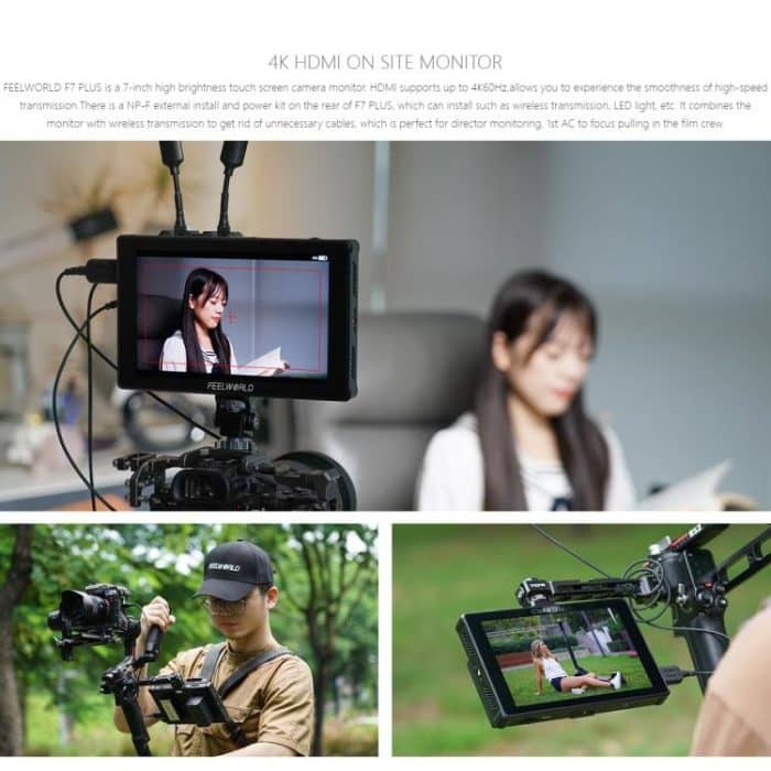 FEELWORLD F7 PLUS 7-Zoll-DSLR-Kamera-Feldmonitor Touchscreen 4K HDMI Hochheller 1200nit-Monitor, F7 PLUS – Bild 7