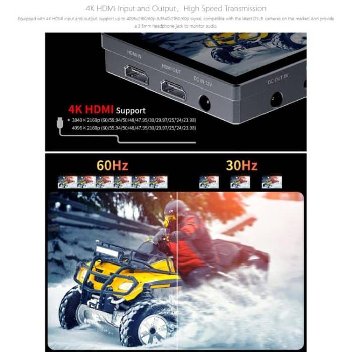 FEELWORLD P6X 5,5 Zoll Aluminium DSLR Kamera Feldmonitor Touchscreen 4K HDMI Hohe Helligkeit 1000nit Monitor, P6X – Bild 18