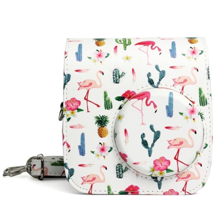 Flamingo-Kaktus-Muster PU-Leder Schutz Kamera Tasche für Fujifilm Instax Mini 7S / 7C Kamera – Bild 1