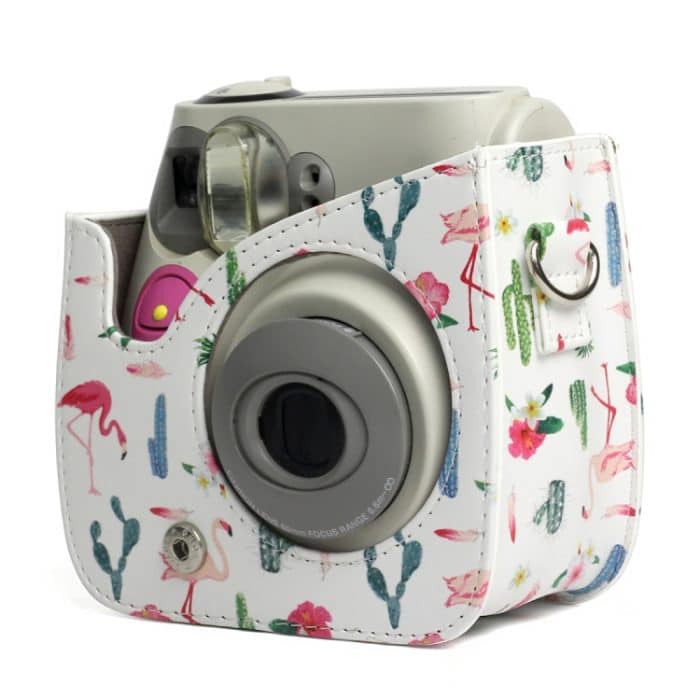 Flamingo-Kaktus-Muster PU-Leder Schutz Kamera Tasche für Fujifilm Instax Mini 7S / 7C Kamera – Bild 6